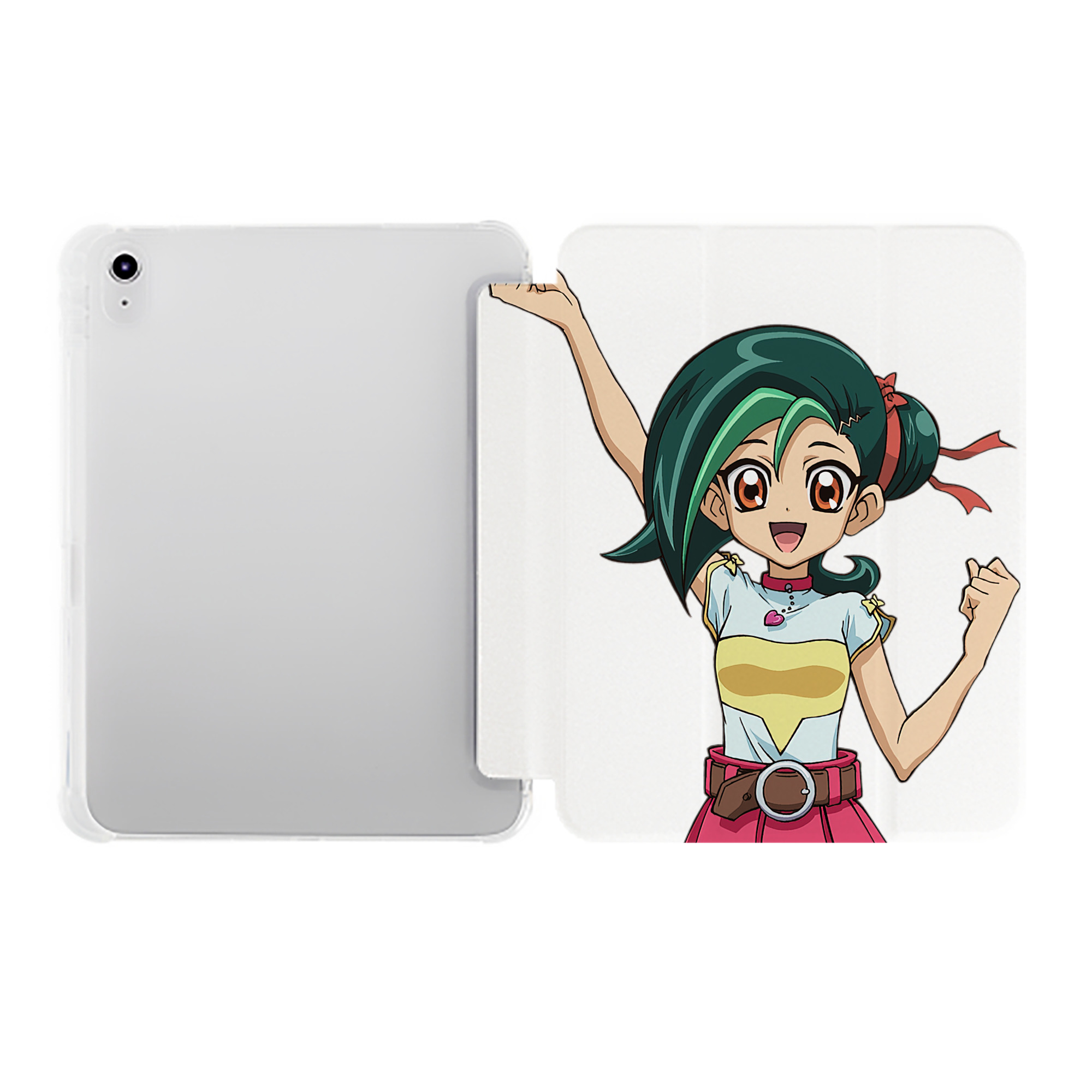 （画像用） 遊☆戯☆王 Yu-Gi-Oh! IPad ケース ペン収納付き 三つ折りスタンド PUレザー×シリコン 対応機種9.5/10.5/10.9インチ